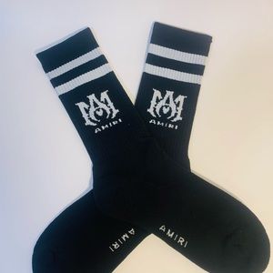 Amiri Ribbed Logo Sport Socks